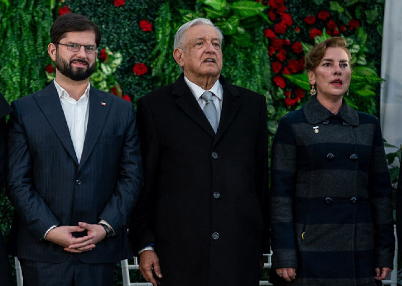 López Obrador llega al Palacio de La Moneda para conmemoración por 50 años del Golpe de Estado en Chile