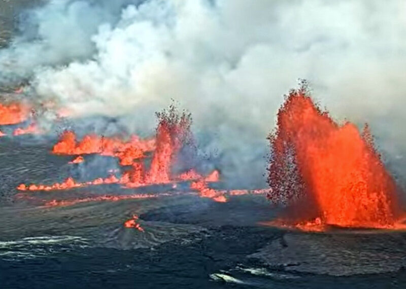 Volcán Kilauea hace erupción por tercera vez en 2023
