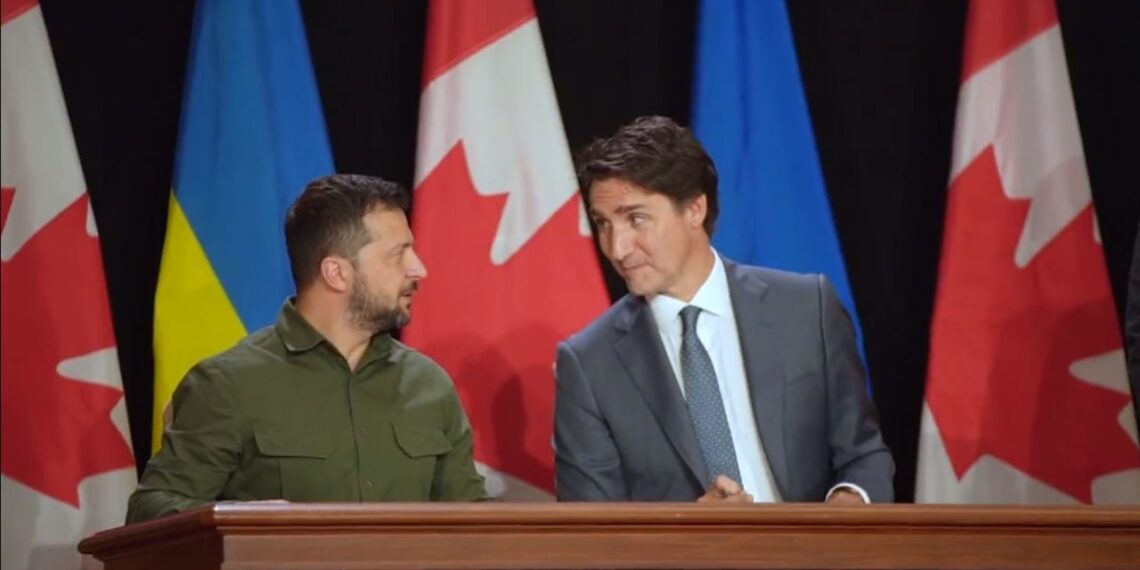 Canadá apoyará a Ucrania “todo el tiempo que sea necesario”, dice Trudeau a Zelenski
