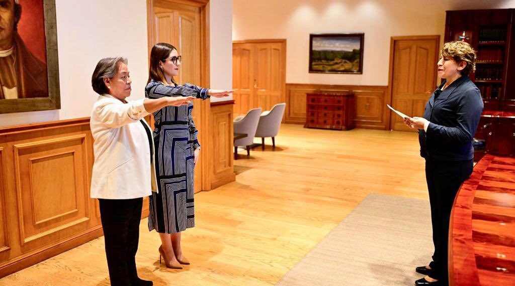 Toma Delfina Gómez Protesta a titulares de Secretaría de Finanzas, de Desarrollo Urbano e Infraestructura y Oficial Mayor del Gobierno del Estado de México