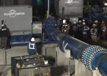 AMLO celebra llegada de agua del acueducto El Cuchillo 2 a Monterrey