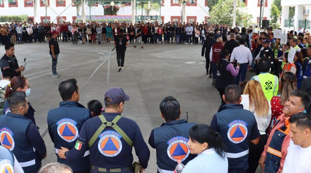Milpaltenses participan en el Segundo Simulacro Nacional 2023