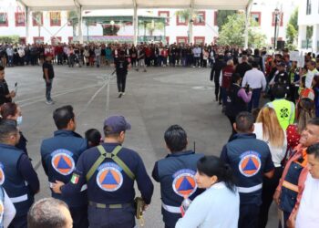 Milpaltenses participan en el Segundo Simulacro Nacional 2023