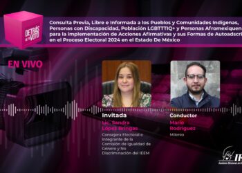 Consulta del IEEM brindará información sobre la percepción política de grupos historicamente discriminados