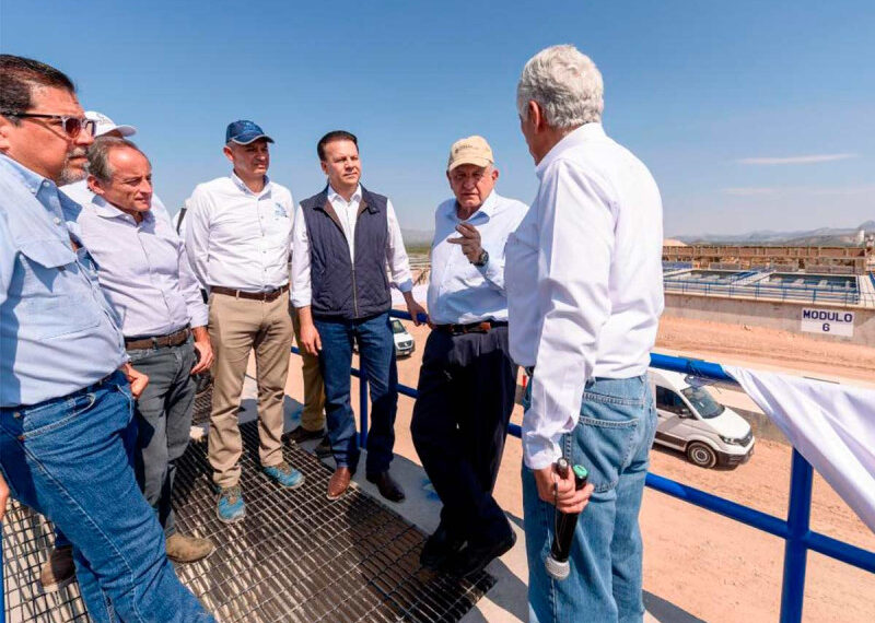 Supervisa López Obrador avance en planta potabilizadora de agua en Durango