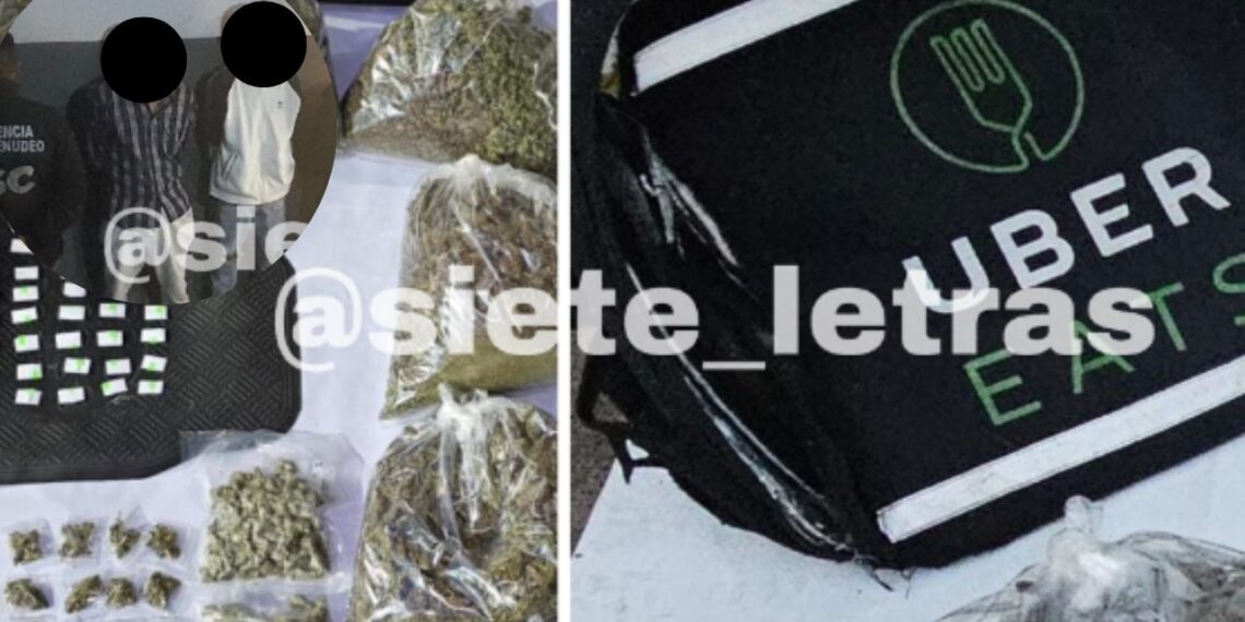 Caen 2 presuntos repartidores de Uber Eats con droga en la Gustavo A. Madero