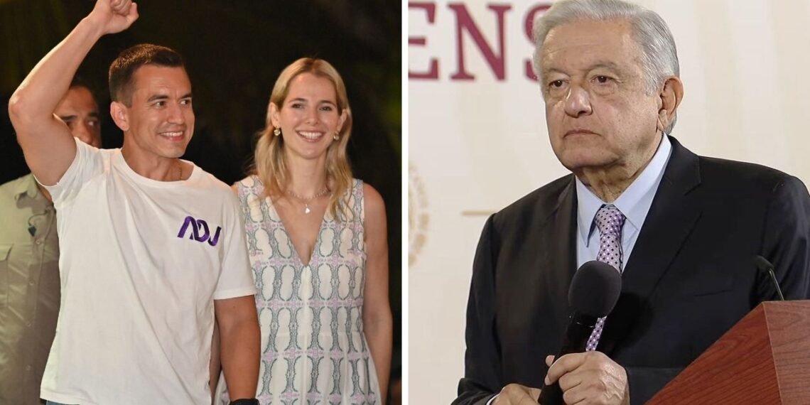 AMLO celebra victoria de Noboa en elecciones presidenciales de Ecuador