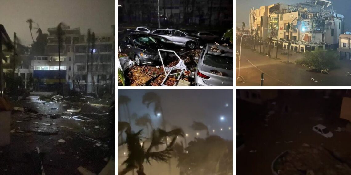 Huracán “Otis” deja múltiples destrozos e inundaciones en Acapulco