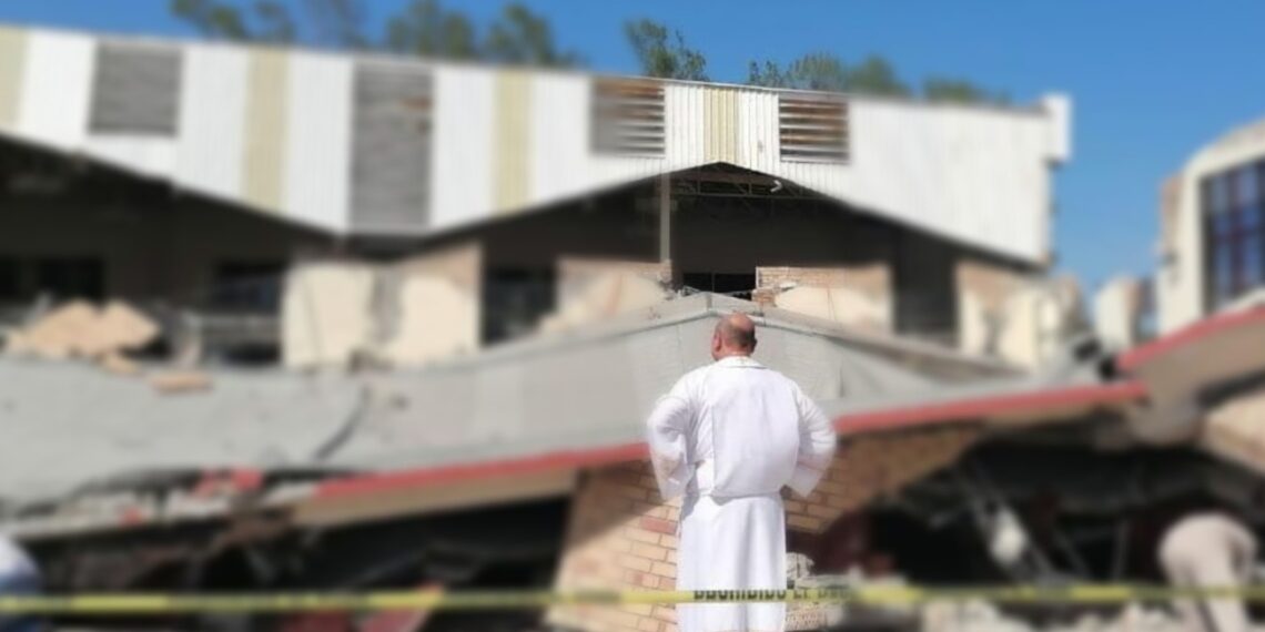 Tamaulipas: Colapsa iglesia en Ciudad Madero; hay 10 muertos