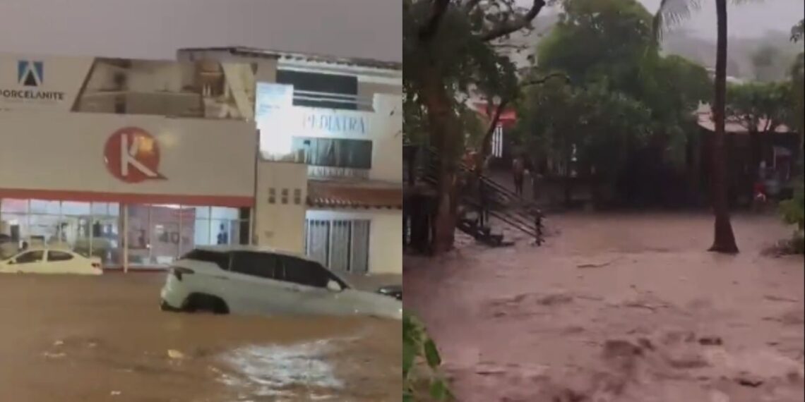 Paso de huracán Lidia provoca inundaciones en Puerto Vallarta