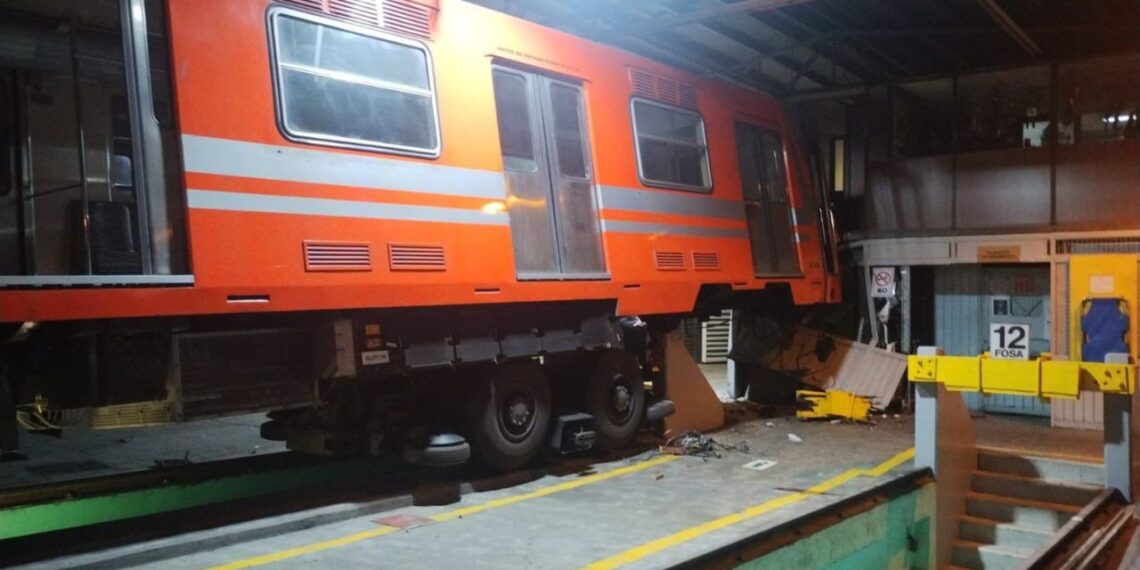 Metro choca en taller de estación El Rosario de la Línea 6
