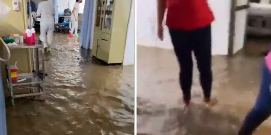 Huracán ‘Lidia’ inunda Hospital Autlán en Jalisco