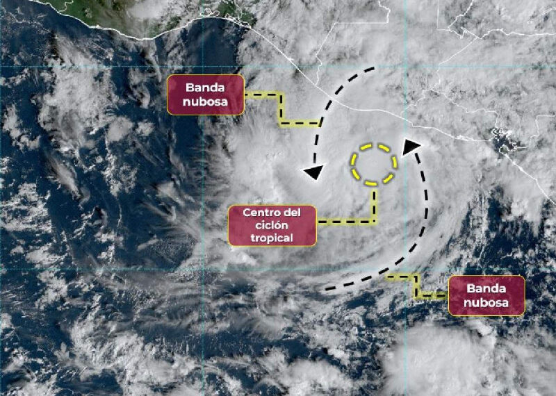 Tormenta ‘Pilar’ se mantiene al sureste de Chiapas