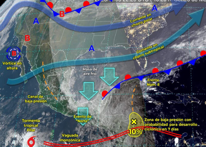 Clima México hoy prevé afectaciones por el frente frío 8