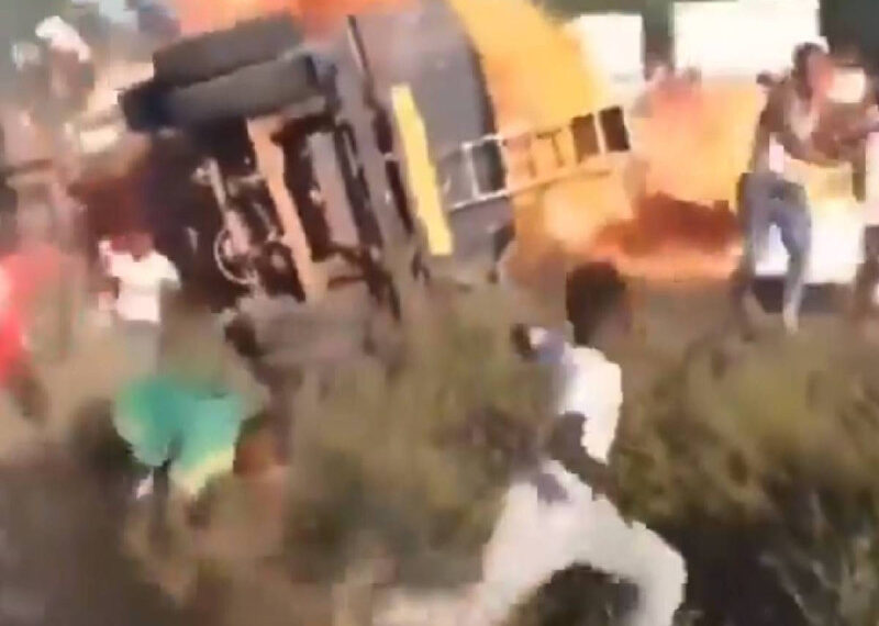 En Liberia 40 personas que rapiñaban pipa de gas mueren en explosión