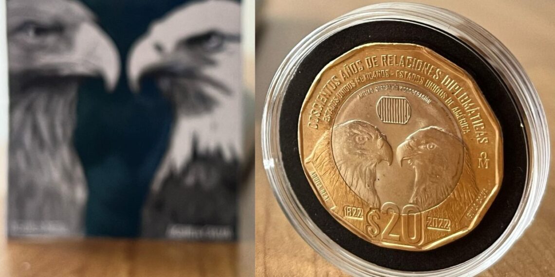 Inicia circulación de moneda conmemorativa por 200 años de relación México-EUA