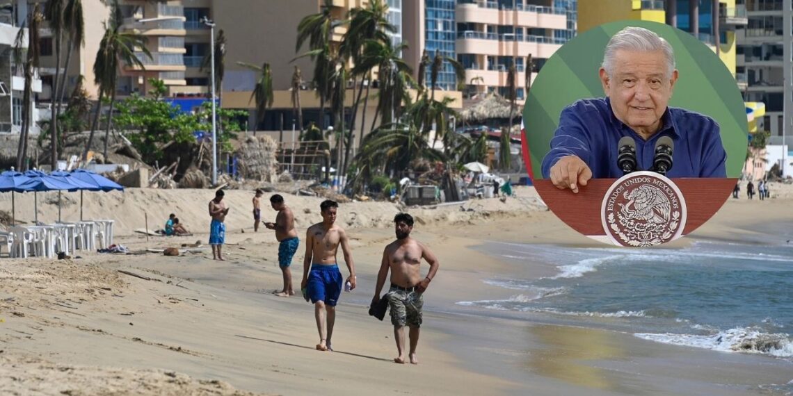 AMLO promete un Acapulco al 100% en marzo tras huracán ‘Otis’