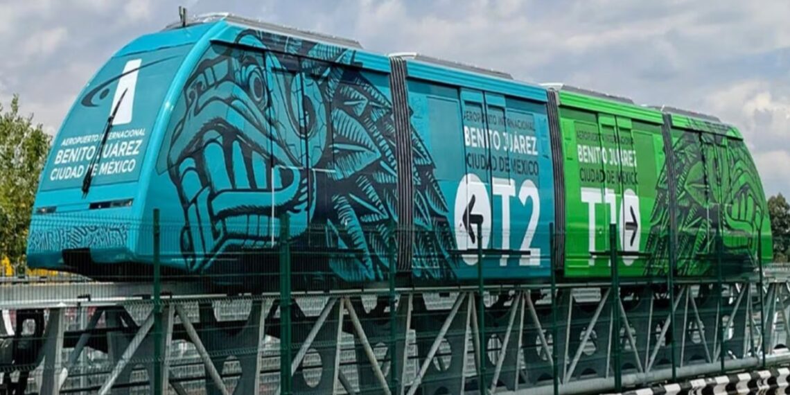 Reanudan servicio de aerotrén en el AICM