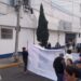 Manifestantes protestan frente a la Fiscalía CDMX