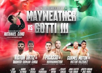 Anuncian cartelera completa final y show de NATANAEL CANO para el encuentro entre MAYWEATHER y GOTTI iii en la ARENA CDMX