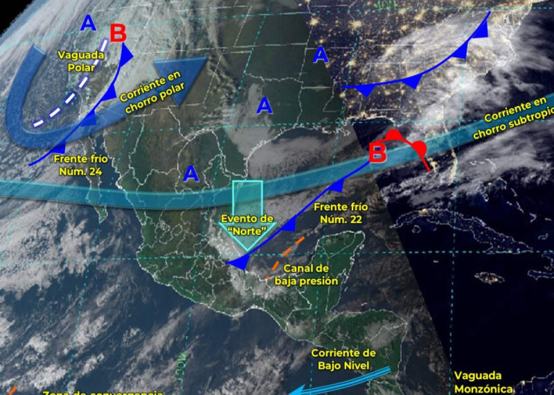 Se espera caída de nieve en algunos estados de México