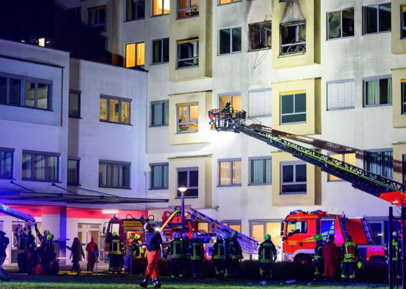 Incendio de un hospital en Alemania deja 4 muertos y una decena de heridos