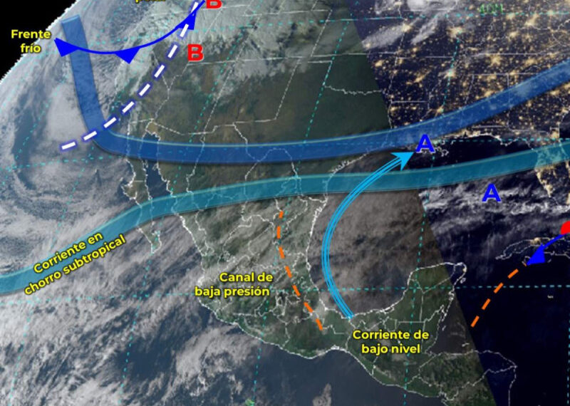 Entrada de frente frío 26 causará lluvias, tolvaneras y heladas en México