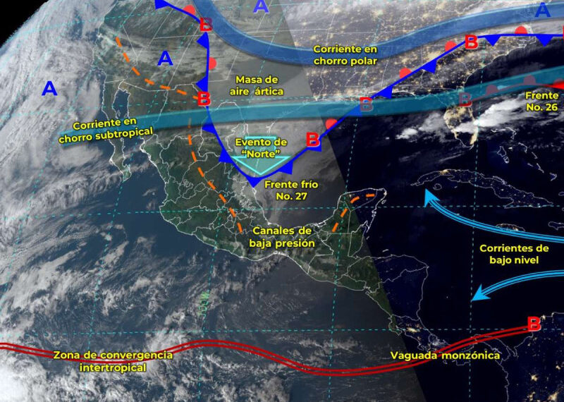 Prevén nevadas por frente frío 27