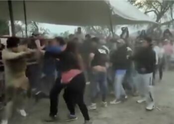 Inician pelea campal por atrapar a un cerdito en Caña Grande, Hidalgo