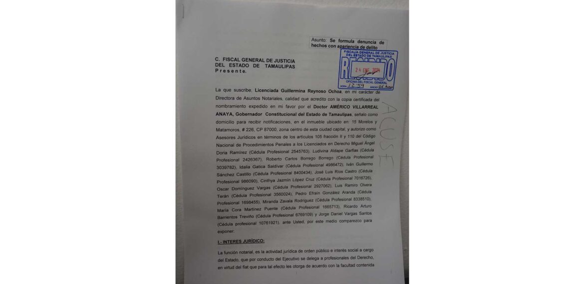 Ratifica notario que documento de Cabeza de Vaca es falso; presentan denuncia ante FGJ