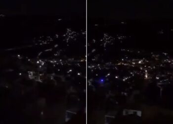 Habitantes de Taxco iluminan la noche para exigir seguridad