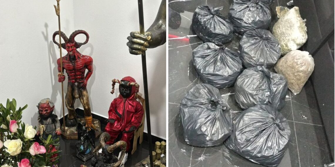Hallan droga y altar al diablo en inmueble de La Unión Tepito