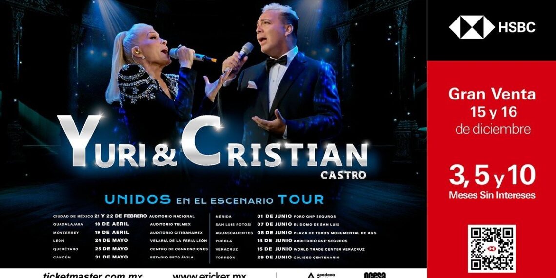 Yuri & Cristian Castro anuncian fechas de su gira en conjunto