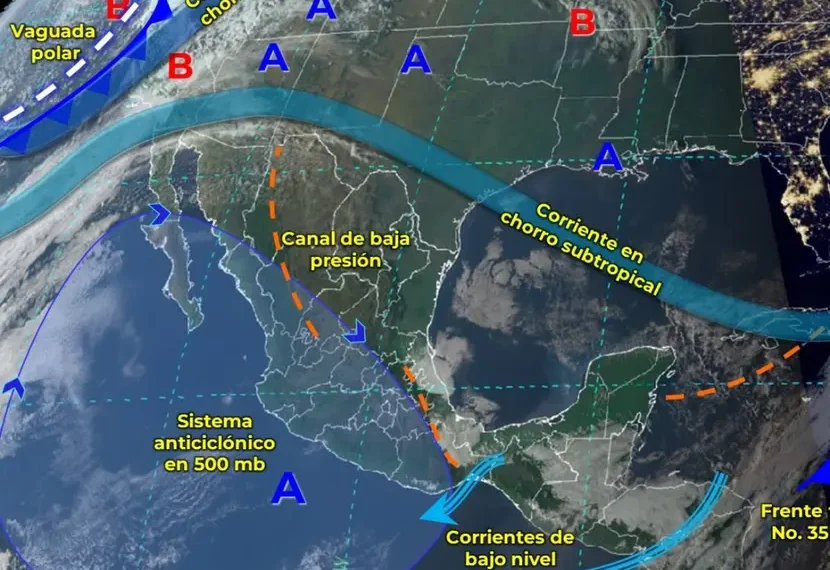 Llega el frente frío 36 con viento y lluvias