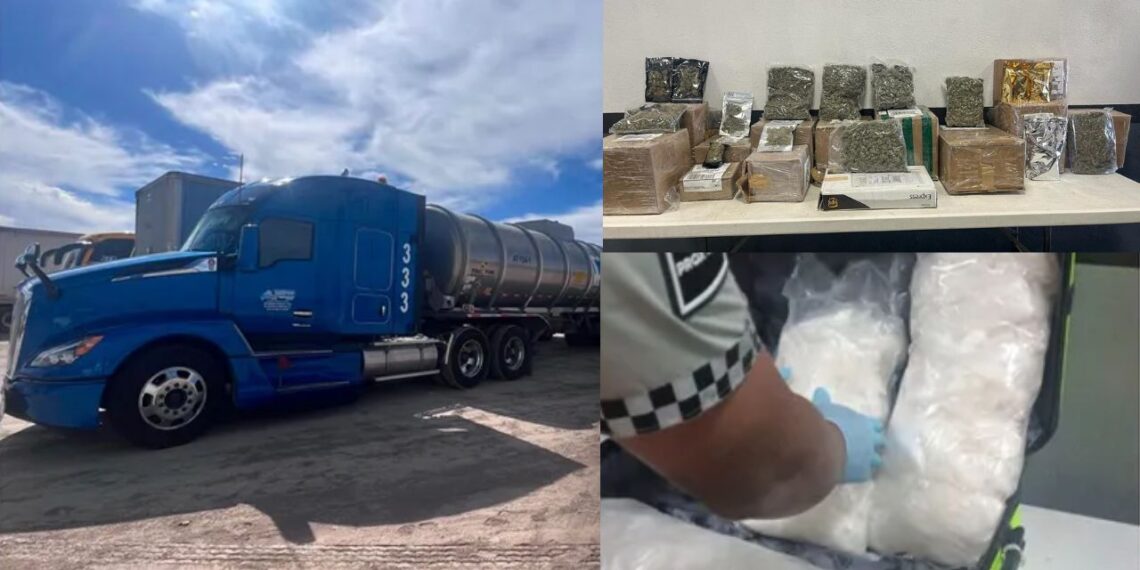 Incautan más de 17 kg de narcóticos y una pipa con huachicol en NL