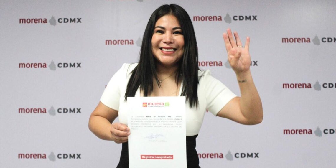 Lourdes Paz se registra como candidata de Morena a alcaldesa de Iztacalco