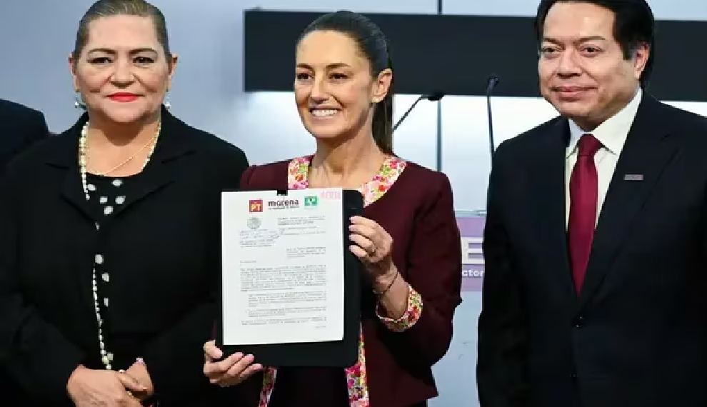 Claudia Sheinbaum se registra ante el INE como candidata a la Presidencia