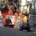 Incendian camión de transporte público en Acapulco