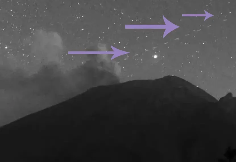 Serie de luces misteriosas entran a toda velocidad al Popo ¿qué son?