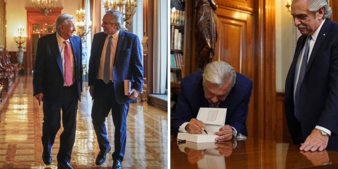 AMLO regala su libro “¡Gracias!” a Alberto Fernández