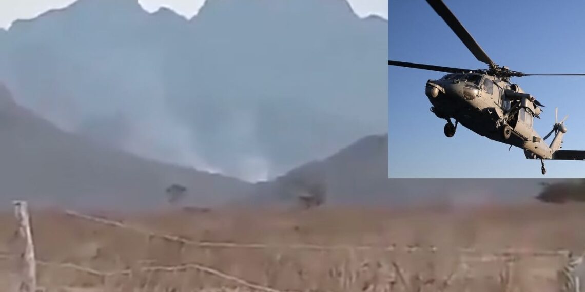 Helicóptero de Semar aterriza de emergencia tras golpear cableado de la CFE en Sinaloa