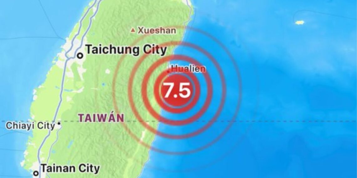 Terremoto de 7.5 sacude Taiwán; activan alerta de tsunami