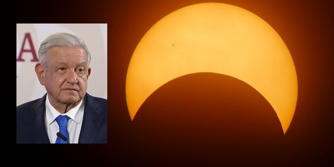 Convertirá AMLO “mañanera” en taller sobre el eclipse del próximo 8 de abril