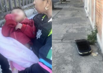 Encuentran a bebé de dos años en una maleta en Puebla