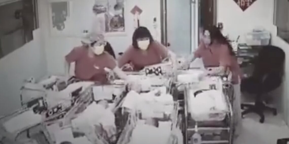 Enfermeras arriesgan sus vidas por recién nacidos durante sismo de Taiwán