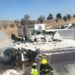 Accidente en la México-Puebla deja tráiler volcado y auto calcinado; hay 1 muerto y heridos