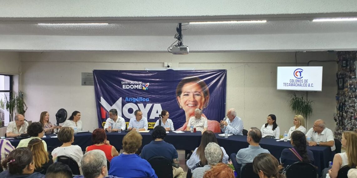 Angélica Moya dialogó con Colonos de Tecamachalco y se comprometió a resolver diversos problemas en la demarcación