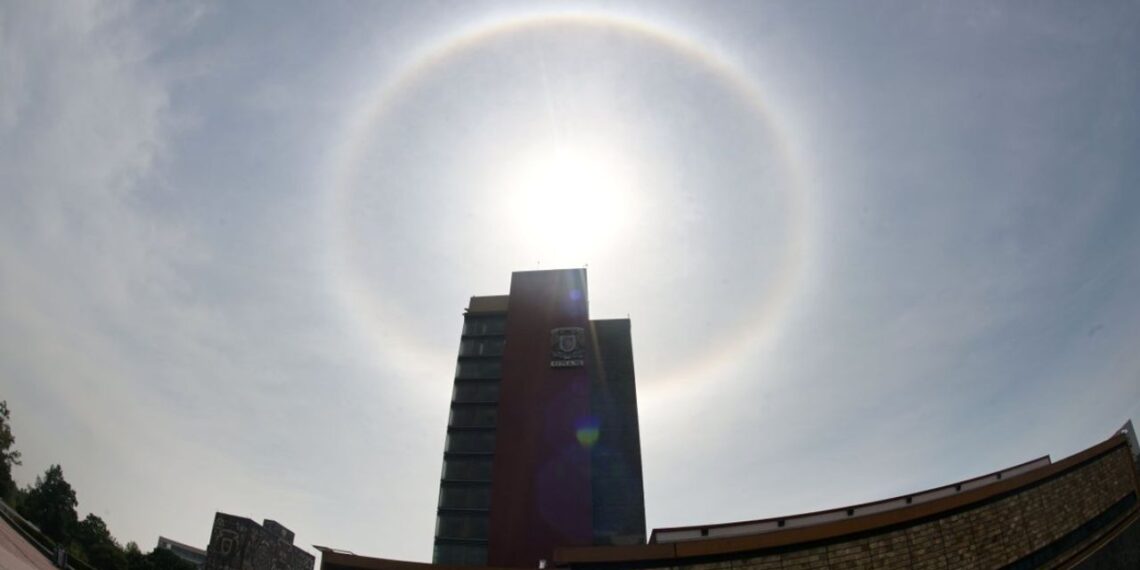 Halo solar sorprende en CDMX, Edomex y Puebla