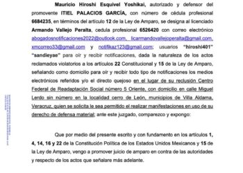 Amenazan integridad física de Itiel Palacios en Cefereso 5 de Veracruz
