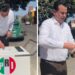 Dirigente del PRI en Michoacán regala caguamas